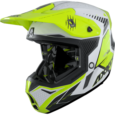 Motokrosová helma AXXIS WOLF ABS star track A3 YELLOW FLU