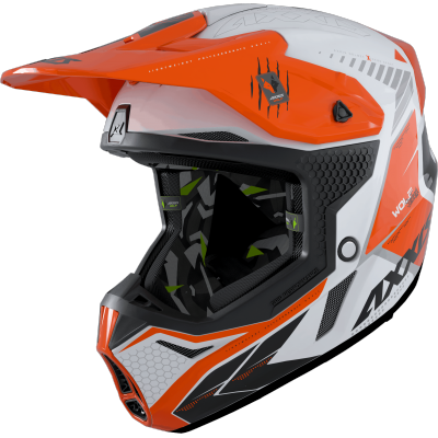 Motokrosová helma AXXIS WOLF ABS star track A4 ORANGE