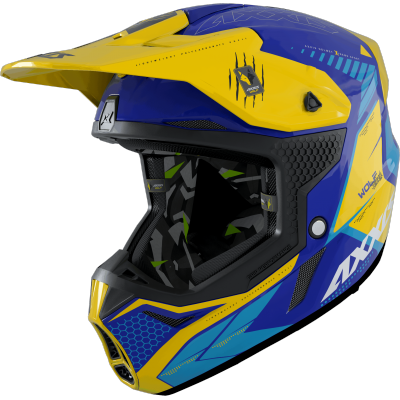 Motokrosová helma AXXIS WOLF ABS star track C17 BLUE MATT