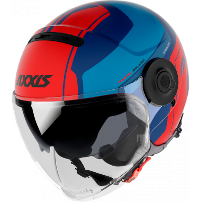 Otvorená helma JET AXXIS RAVEN SV ABS milano BLUE/RED MAT