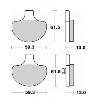 Brzdové doštičky Braking 732