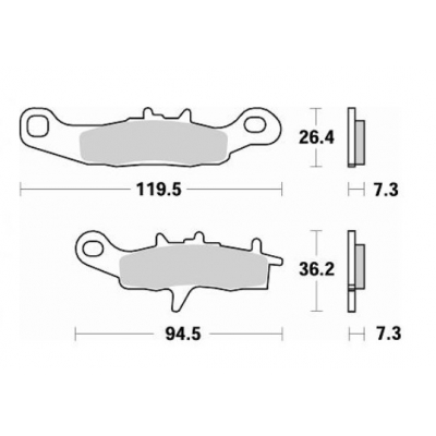 Brzdové doštičky Braking 812