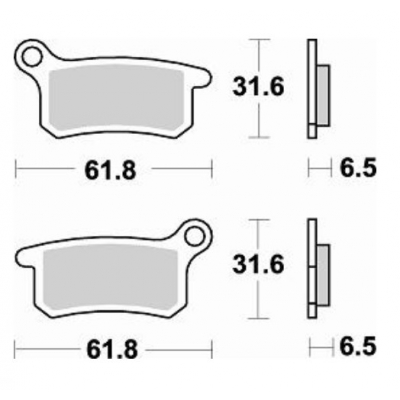 Brzdové doštičky Braking 873