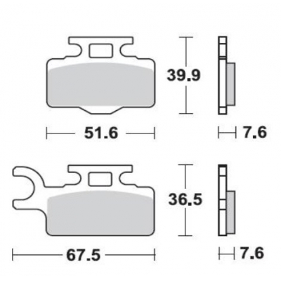 Brzdové doštičky Braking 894