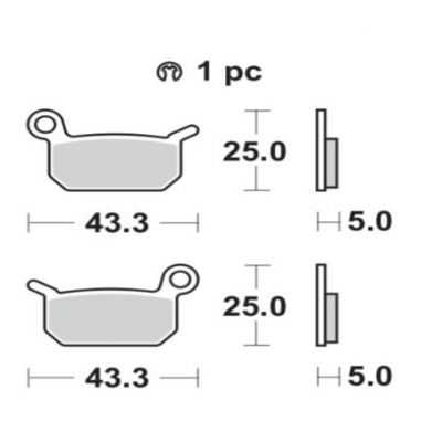Brzdové doštičky Braking 897