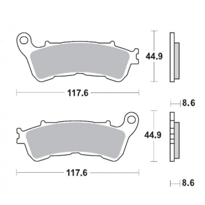 Brzdové doštičky Braking 910