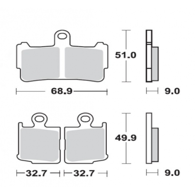 Brzdové doštičky Braking 950