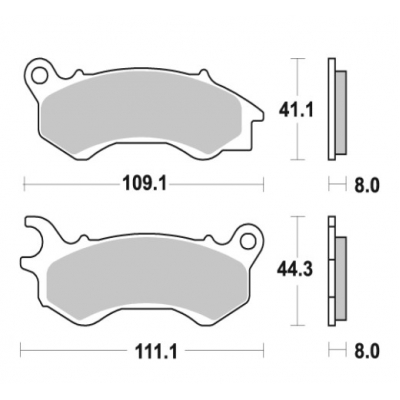 Brzdové doštičky Braking 954