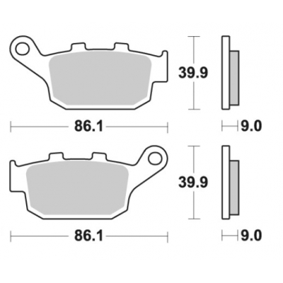 Brzdové doštičky Braking 956
