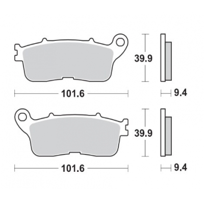 Brzdové doštičky Braking 957