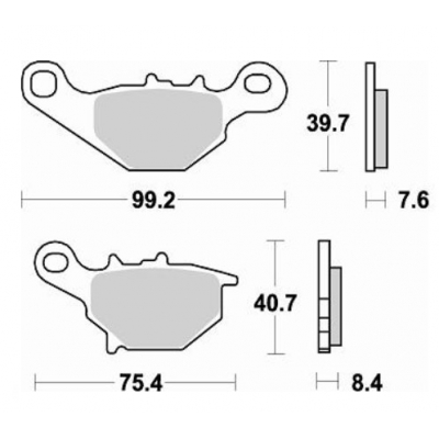 Brzdové doštičky Braking 764