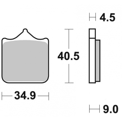 Brzdové doštičky Braking 947