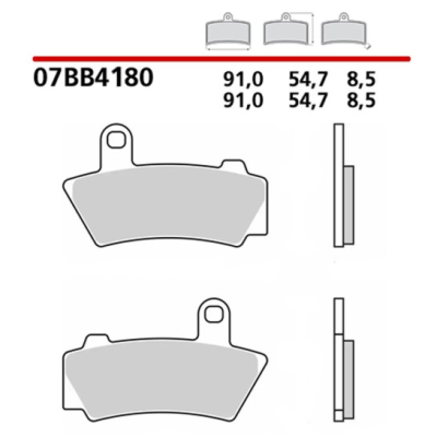 Brzdové obloženie BREMBO 07BB4180