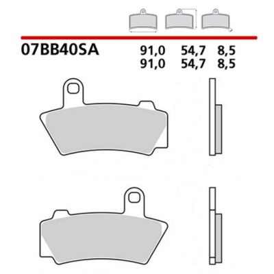 Brzdové obloženie BREMBO 07BB40SA