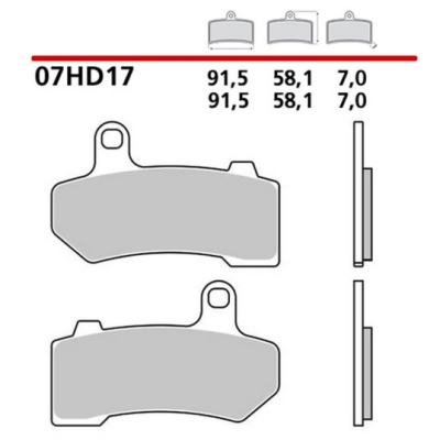 Brzdové obloženie BREMBO 07HD17SA