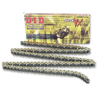 VX -x krúžok D.I.D Chain 525VX3 108 L zlatá/čierna