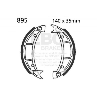 Brzdové čeľuste -sada EBC 895