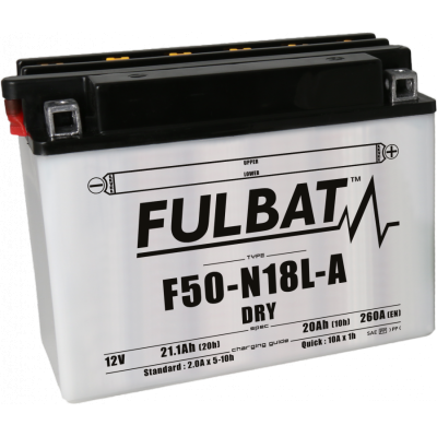 Konvenčný akumulátor ( s kyselinou) FULBAT F50-N18L-A  (Y50-N18L-A) Vrátane balenia kyseliny