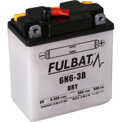Konvenčný akumulátor ( s kyselinou) FULBAT 6N6-3B Vrátane balenia kyseliny