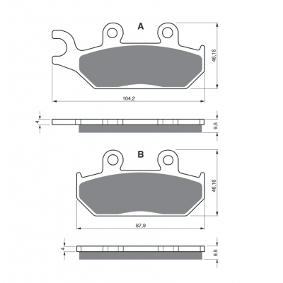Brzdové obloženie GOLDFREN 033 S3
