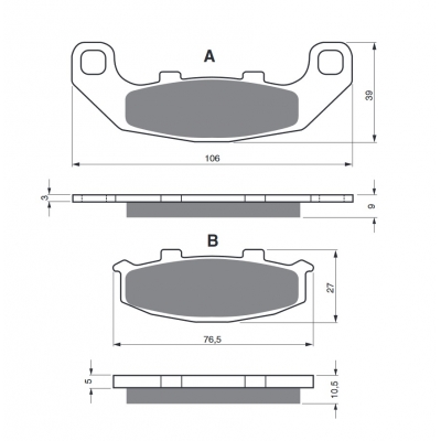 Brzdové obloženie GOLDFREN 044 AD
