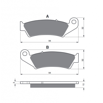 Brzdové obloženie GOLDFREN 052 AD