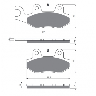 Brzdové obloženie GOLDFREN 002 S33 OFF-ROAD