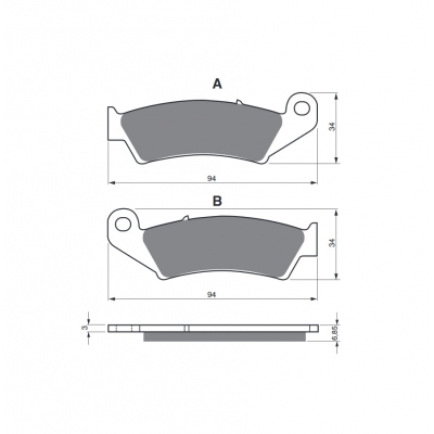 Brzdové obloženie GOLDFREN 041 S33 OFF-ROAD FRONT