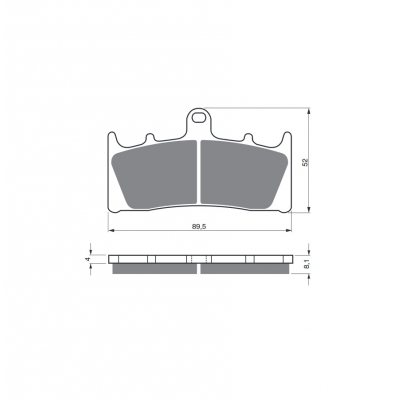 Brzdové obloženie GOLDFREN 039 S33 STREET FRONT