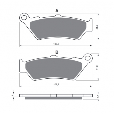 Brzdové obloženie GOLDFREN 106 S33 STREET FRONT