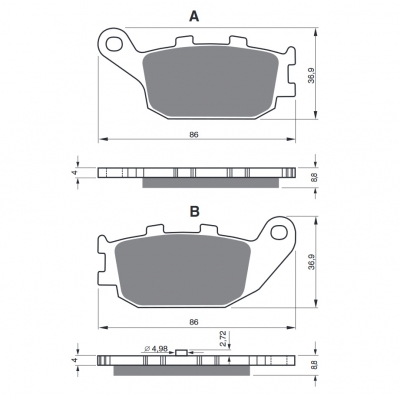 Brzdové obloženie GOLDFREN 155 S3