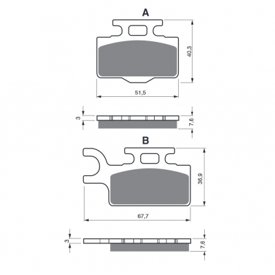Brzdové obloženie GOLDFREN 167 S33 OFF-ROAD FRONT