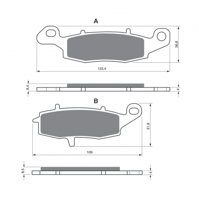 Brzdové obloženie GOLDFREN 124 S33 STREET Zadná