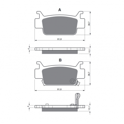 Brzdové obloženie GOLDFREN 240 K5