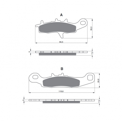 Brzdové obloženie GOLDFREN 245 AD