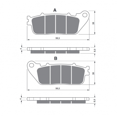 Brzdové obloženie GOLDFREN 277 S3