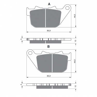 Brzdové obloženie GOLDFREN 274 S33 STREET Zadná