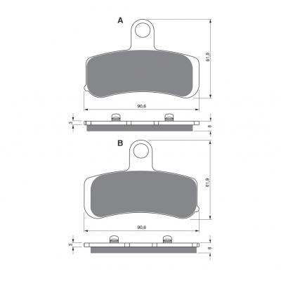 Brzdové obloženie GOLDFREN 275 S33 STREET FRONT