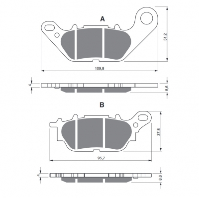 Brzdové obloženie GOLDFREN 264 GP6