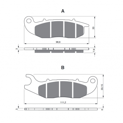 Brzdové obloženie GOLDFREN 278 S33 STREET FRONT