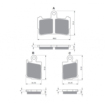Brzdové obloženie GOLDFREN 298 S33 STREET FRONT