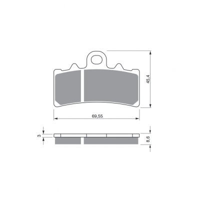 Brzdové obloženie GOLDFREN 305 S33 STREET FRONT