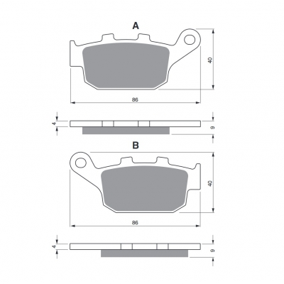 Brzdové obloženie GOLDFREN 306 S33 STREET Zadná