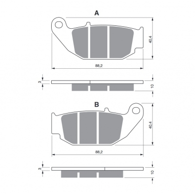 Brzdové obloženie GOLDFREN 311 S33 STREET Zadná