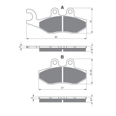 Brzdové obloženie GOLDFREN 293 S3