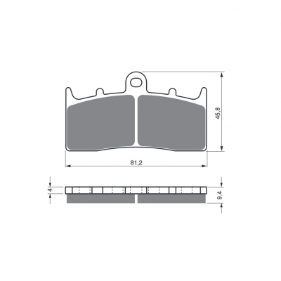 Brzdové obloženie GOLDFREN 318 S33 STREET FRONT