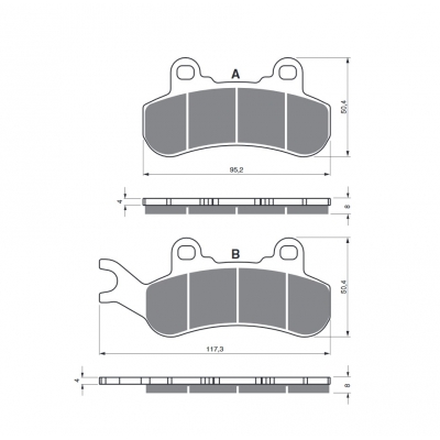 Brzdové obloženie GOLDFREN 376 S33 OFF-ROAD FRONT