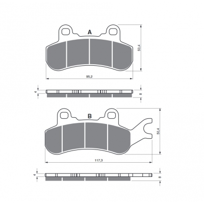Brzdové obloženie GOLDFREN 378 S33 OFF-ROAD Zadná