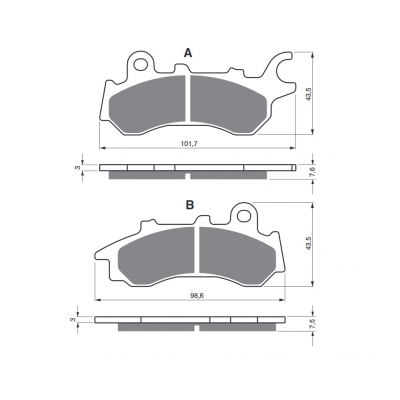 Brzdové obloženie GOLDFREN 398 S33 STREET FRONT
