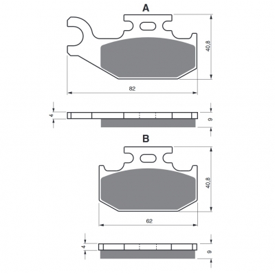 Brzdové obloženie GOLDFREN 205 K5